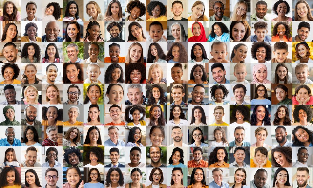 Vivid grid portraying diverse ethnicities and gender | Quest Mindshare Diverse respondents around the world, reached through an online panel provider