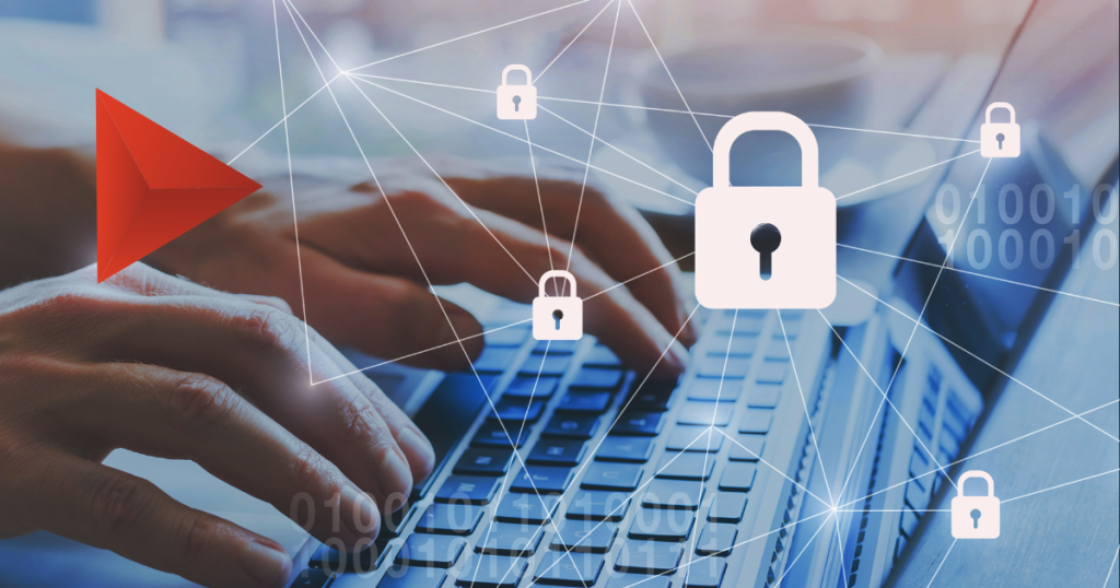 Professional reviewing data privacy settings on a laptop, illustrating data privacy in market research