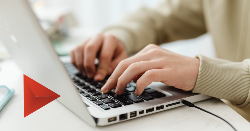 Frustrated respondent abandoning an online survey, illustrating common survey design mistakes